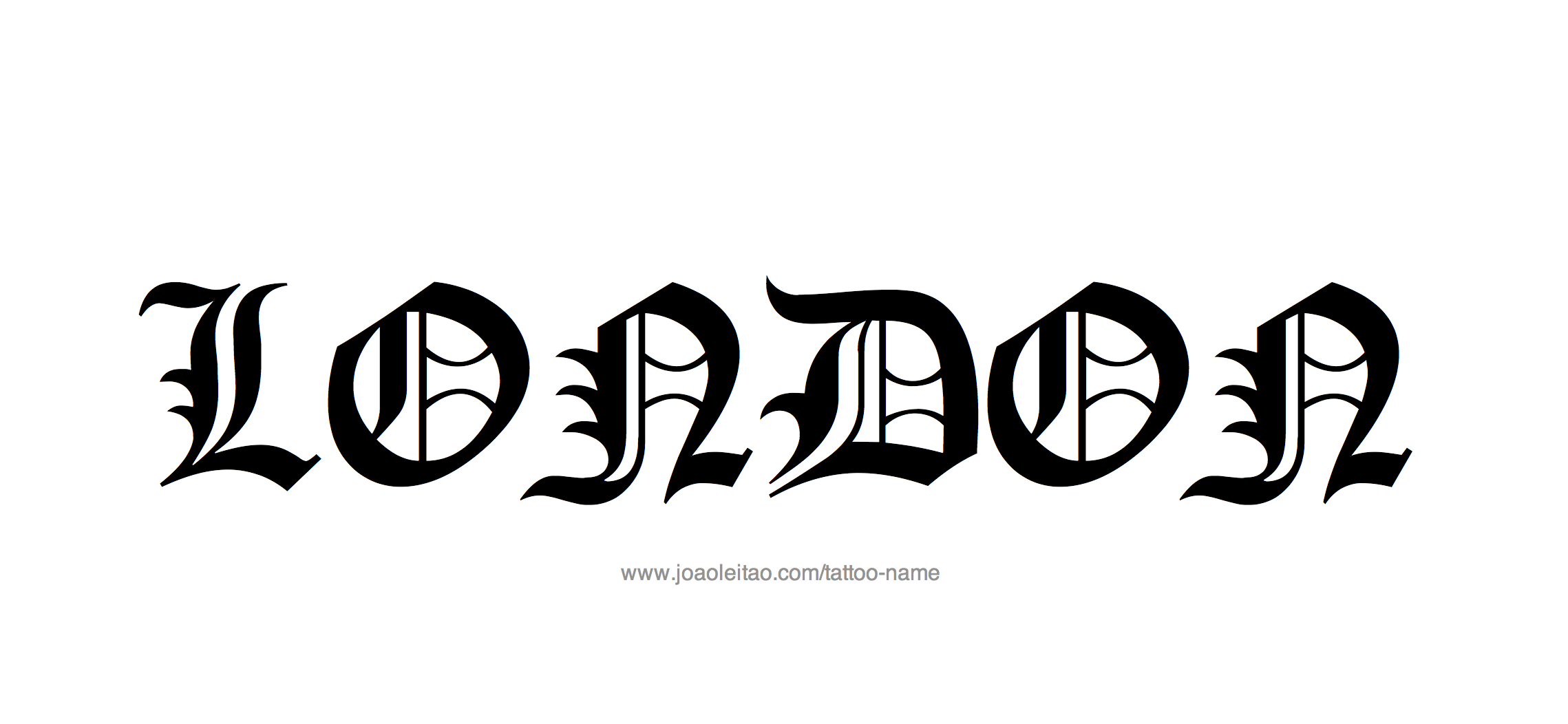 London Name Tattoo Designs